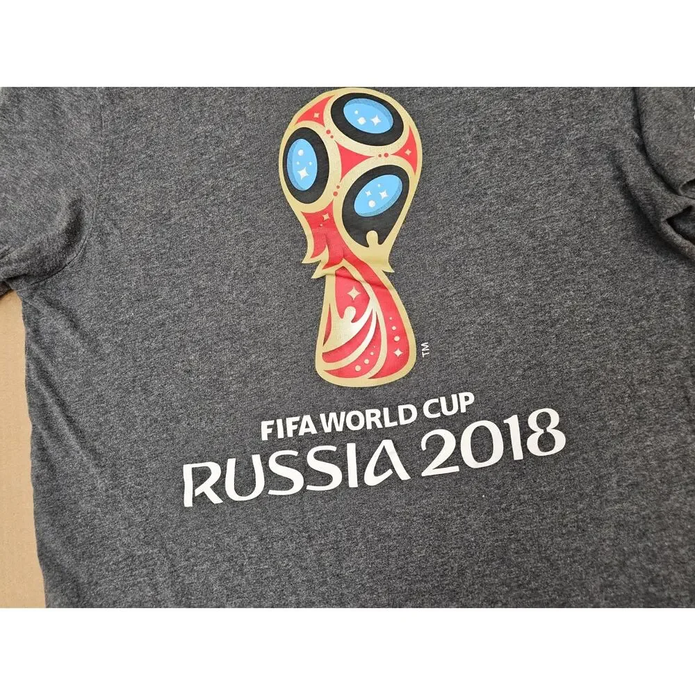 Adidas FIFA World Cup Russia 2018 Adult Mediun Gray Tee T Shirt